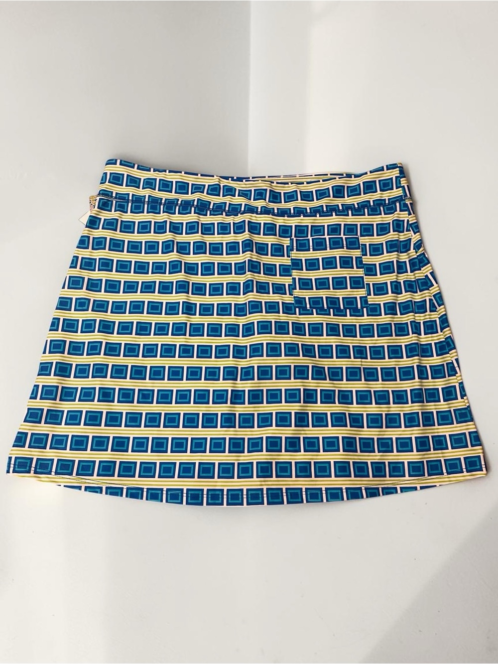 Southwind Apparel UPF 50 Golf Skort Blue Geometric Print XL NWT Made in USA - Picture 3 of 12